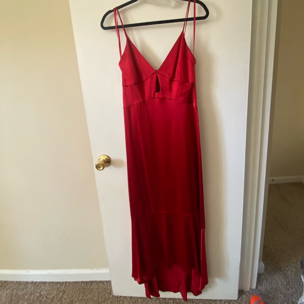 Satin Mermaid dress w/ teardrop detail on chest